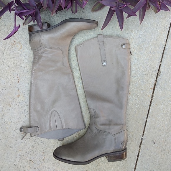 grey riding boots leather